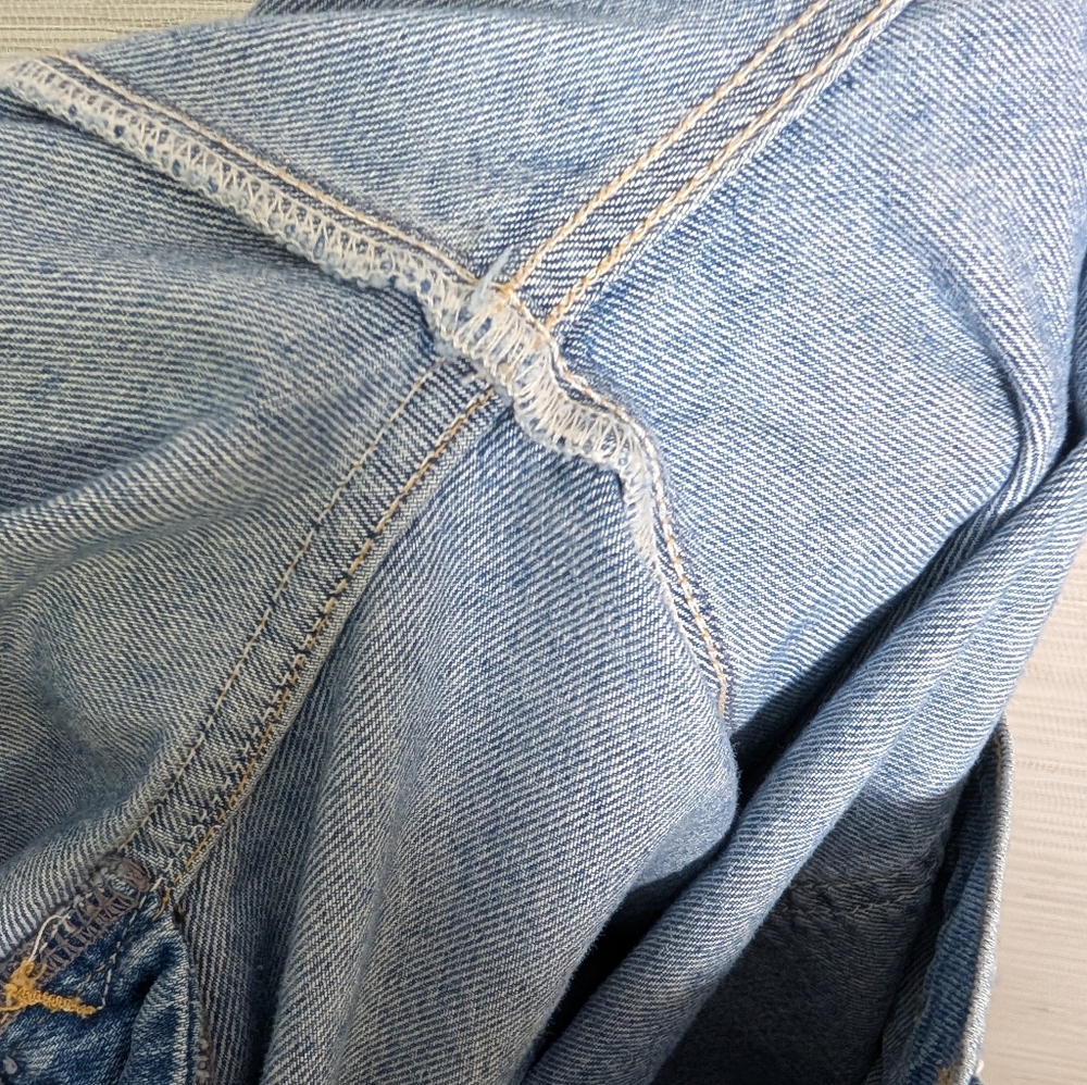 DL1961 Hepburn High Rise Wide Leg Vintage Upcycled Light Distressed 2 Tone Jeans - Picture 15 of 15